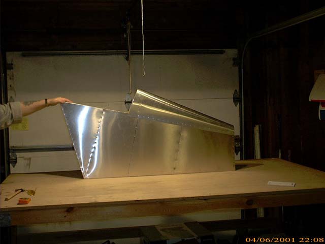 Side view of rudder